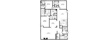A black and white image of a floor plan for a house.