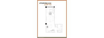 A floor plan of the Little River Center lofts is displayed.