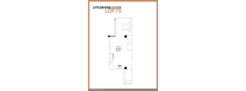 A floor plan for the Little River Center Lofts is displayed.