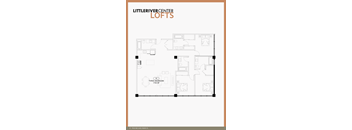 A floor plan for the Little River Center Lofts is displayed.