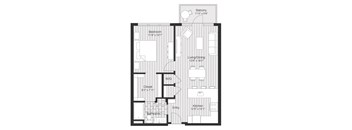 a floor plan of a bedroom apartment