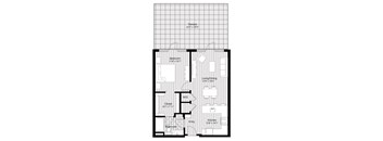 a floor plan of a bedroom apartment