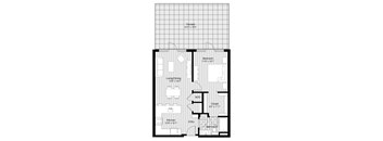 a floor plan of a bedroom apartment