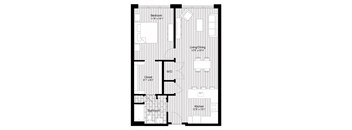 a floor plan of a small apartment