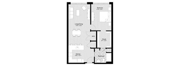 a floor plan of a small apartment