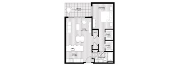 a floor plan of a small apartment