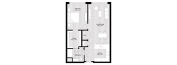 a floor plan of a small apartment