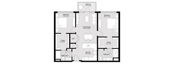 a floor plan of a bedroom apartment
