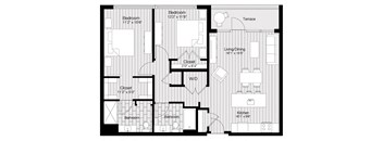 a floor plan of a bedroom house