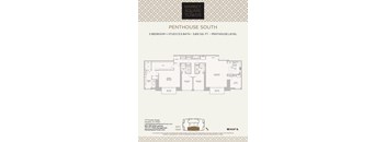 A floor plan for a penthouse at Market Square Tower.