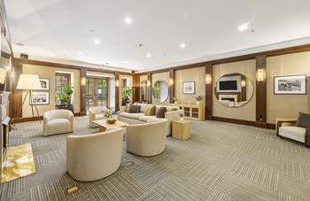 a large living room with couches and chairs at HIGHGROVE, Stamford, CT, 06901