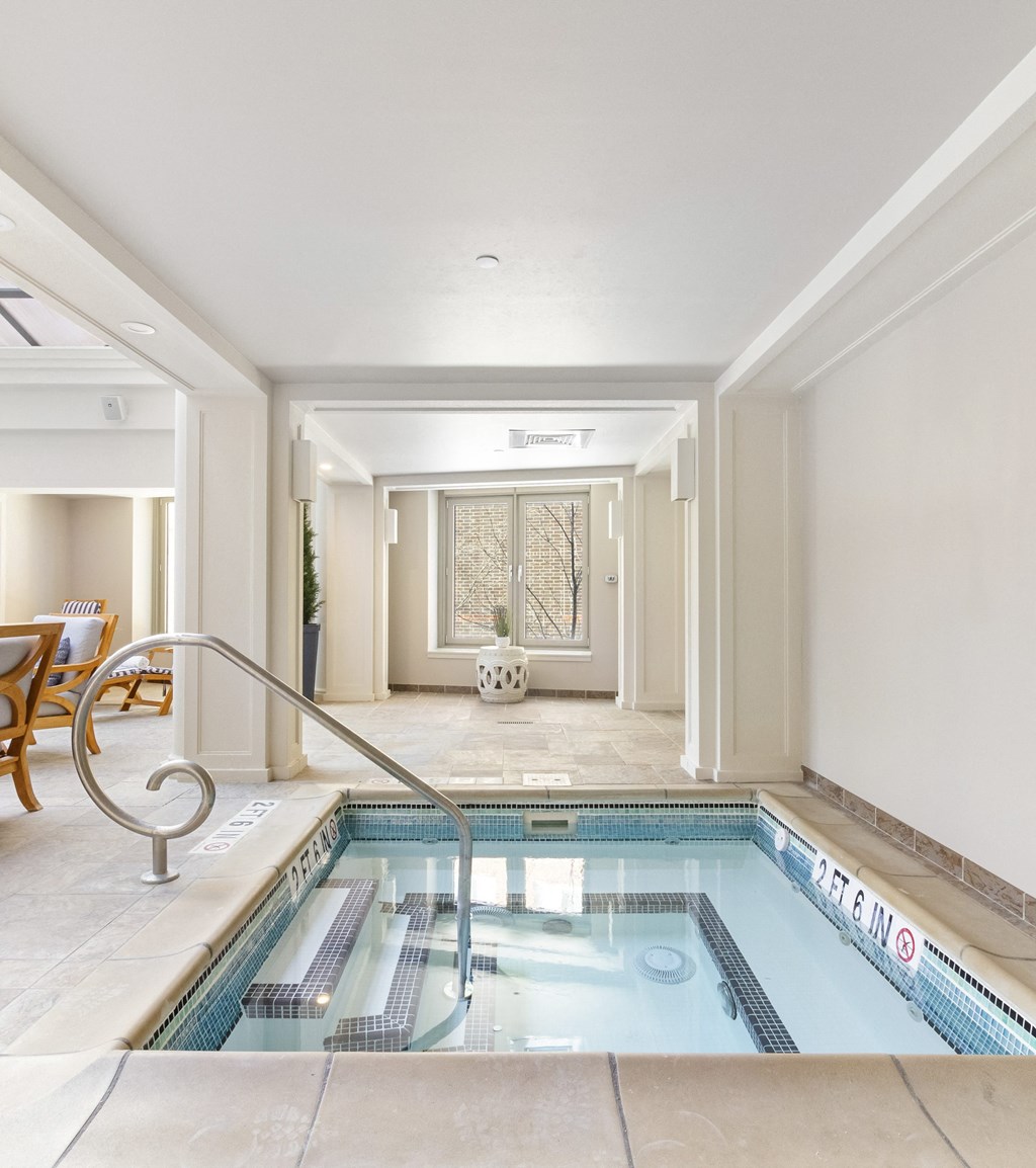 a swimming pool in a lobby of a hotel  at HIGHGROVE, Stamford