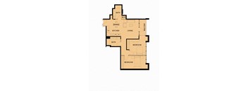 the plan of the first floor of the house showcasing the various levels