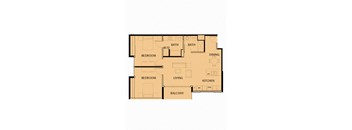 a floor plan of a two story home with an open floor plan and a garage