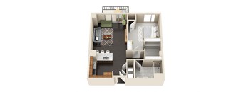 bedroom floor plan an in 3d