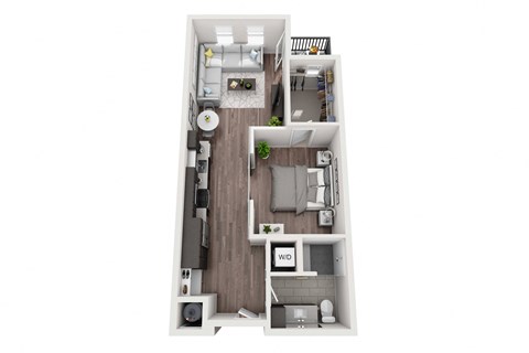A1 Floor Plan at Dylan at RiNo, Colorado, 80216