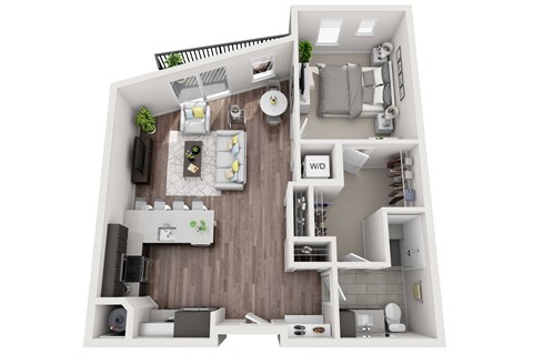 A12 Floor Plan at Dylan at RiNo, Denver, CO