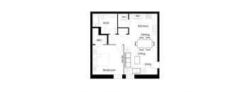 a small floor plan of a house