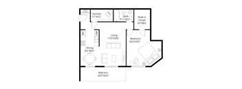 1 bed 1 bath F at The Bosk Apartment Homes, Woodbury
