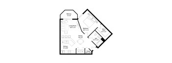 A2 Regency 1 Bed 1 Bath Apartment