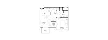 a floor plan of a home with bedrooms and baths