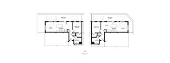the floor plan of the two floor house plans with roommates