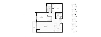 floor plan of 55 north luxury apartments to rent in the north end of boston