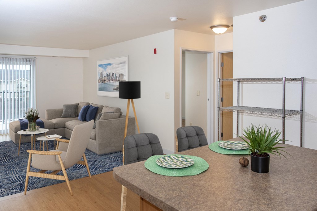 Kitchen and Living Room