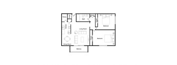 bedroom floor plan | luxury apartments in brooklyn | the mille brookhaven apartment