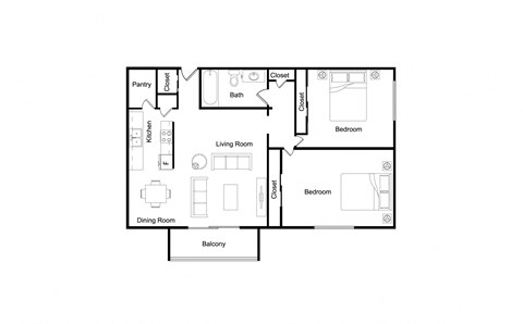 bedroom floor plan | luxury apartments in brooklyn | the mille brookhaven apartment