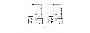 the floor plans for the two floors of the house
