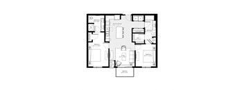 floor plan of 55 north luxury apartments to rent in the north end of boston