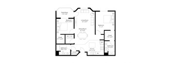a floor plan of a 555 sq ft floor plan