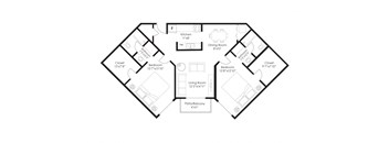 bedroom floor plan | luxury apartments in towson md | the mille brookhaven apartment