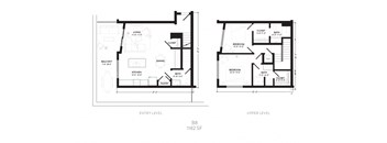 the floor plans for the first and second floors of the house