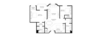 a floor plan of a home with an open floor plan