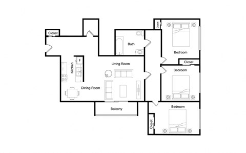 a floor plan of a house