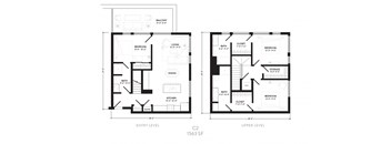 two floor plans of a house with different floors