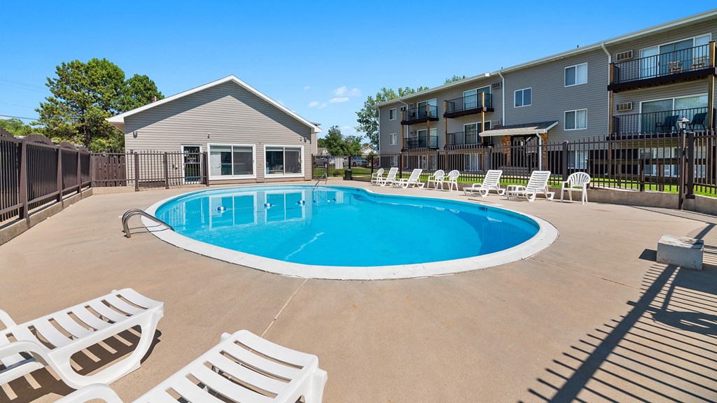 our apartments have a large pool for residents to enjoy