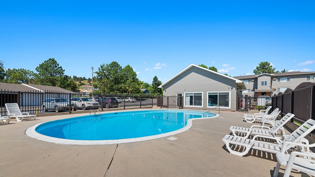 the swimming pool at our apartments