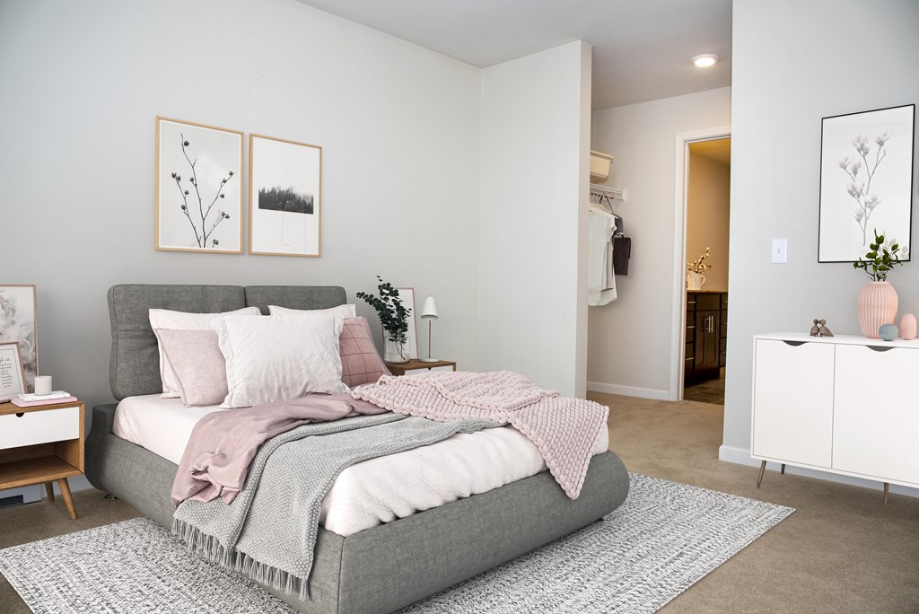 Bedroom with Bed and Bathroom
