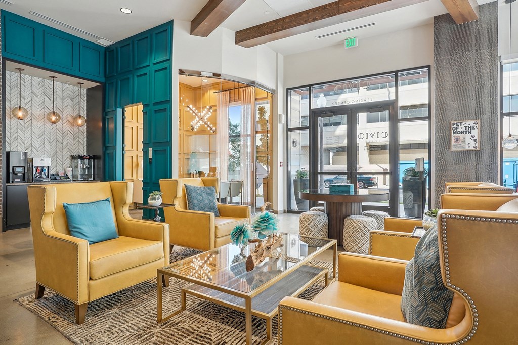 Beautiful lobby with plenty of seating