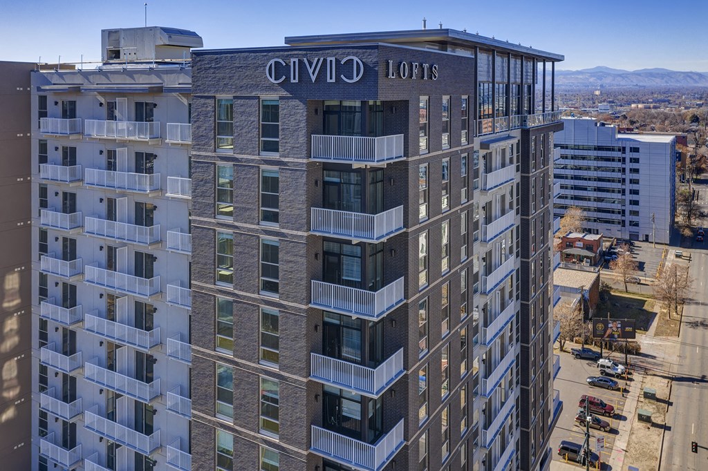 Exterior view of Civic Lofts Apartment Building