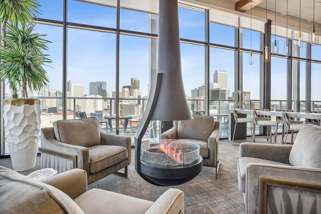 Entertain friends in the sky lounge