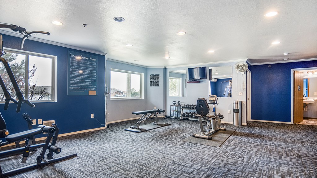 the exercise room at the house