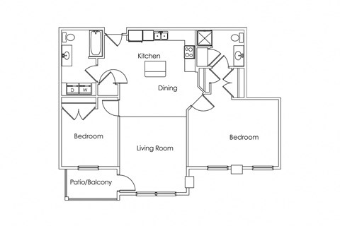 Cypress Court Apartments St Cloud MN 2 Bedroom 2 Bath Apartment