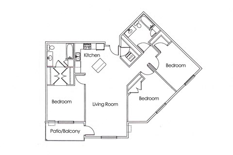 Cypress Court Apartments St Cloud MN 3 Bedroom 2 Bath Apartment