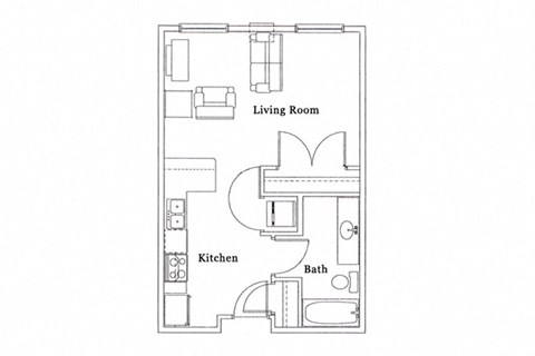 Cypress Court Apartments  Burnsville MN 1 Bedroom 1 Bath Closed Den Apartment