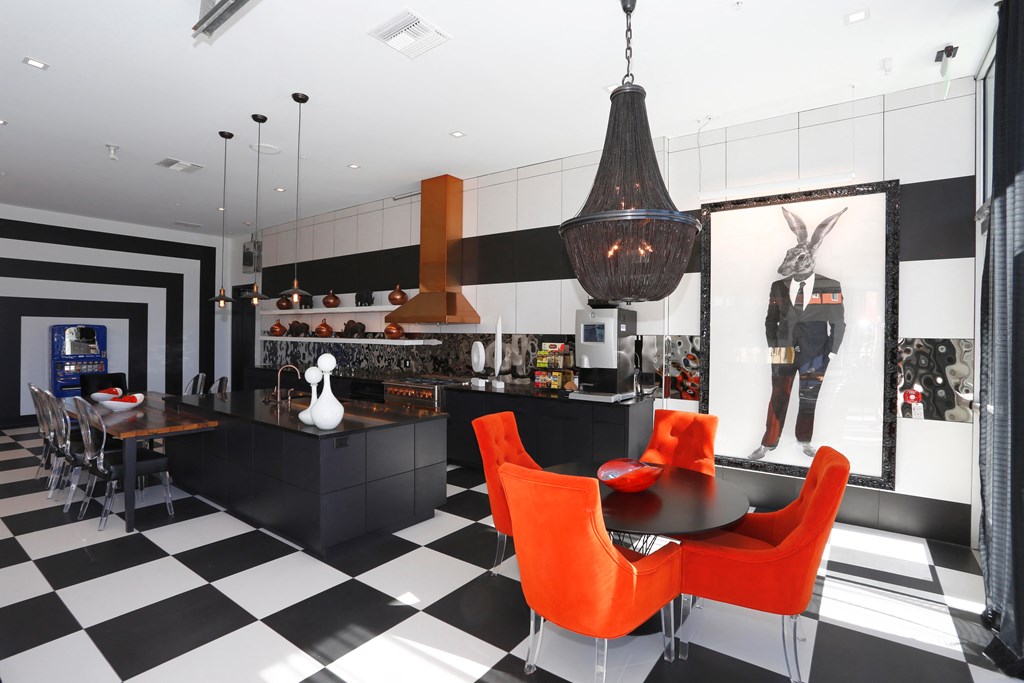 Clubhouse with Kitchen and Tables