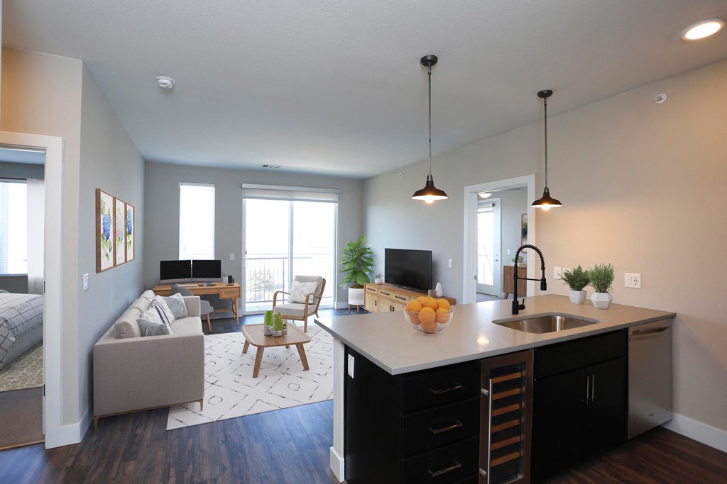 Kitchen and Living Room